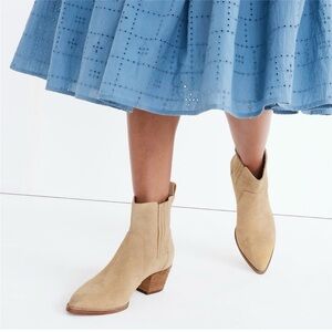 Madewell - The Western Tan/Grey Ankle Boots